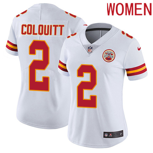 2019 Women Kansas City Chiefs #2 Colquitt white Nike Vapor Untouchable Limited NFL Jersey->kansas city chiefs->NFL Jersey